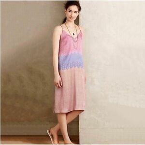 𝅺anthropologie Chevron Sands Slip Dress